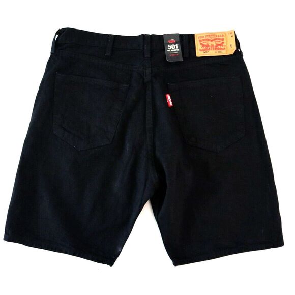 Levi's 501 (365120040) Men's Sz 38 Black '93 Stretch 9" Denim Jean Shorts - Picture 2 of 7